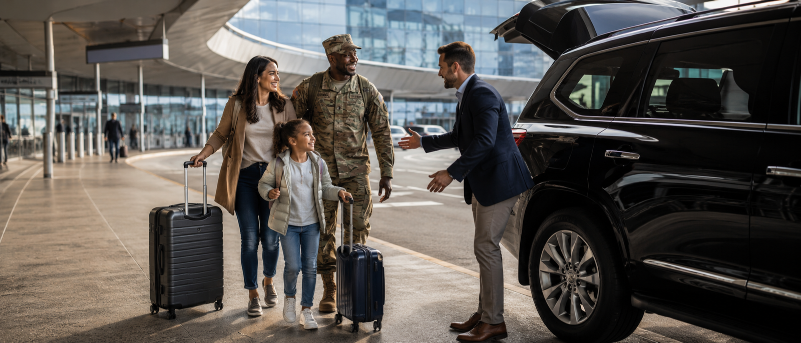 We welcome you at the airport and take you directly to your home.